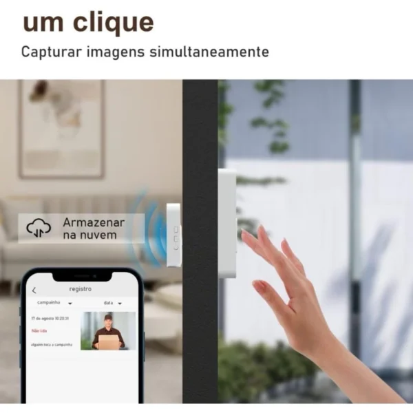 Campainha Com Câmera Vídeo Porteiro Sem Fio Wi-Fi - Image 2