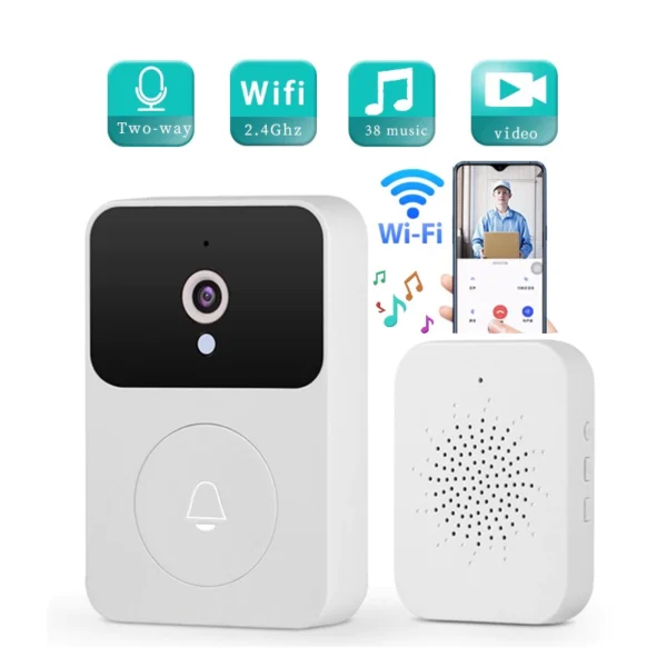 Campainha Com Câmera Vídeo Porteiro Sem Fio Wi-Fi - Image 4