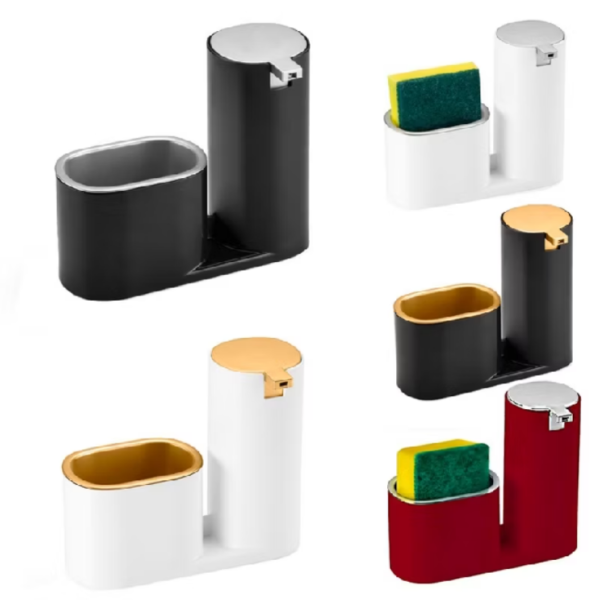 Dispenser Suporte P/ Detergente com Bucha Cozinha Area de Churrasco Lavanderia Luxo Conceito Arthi